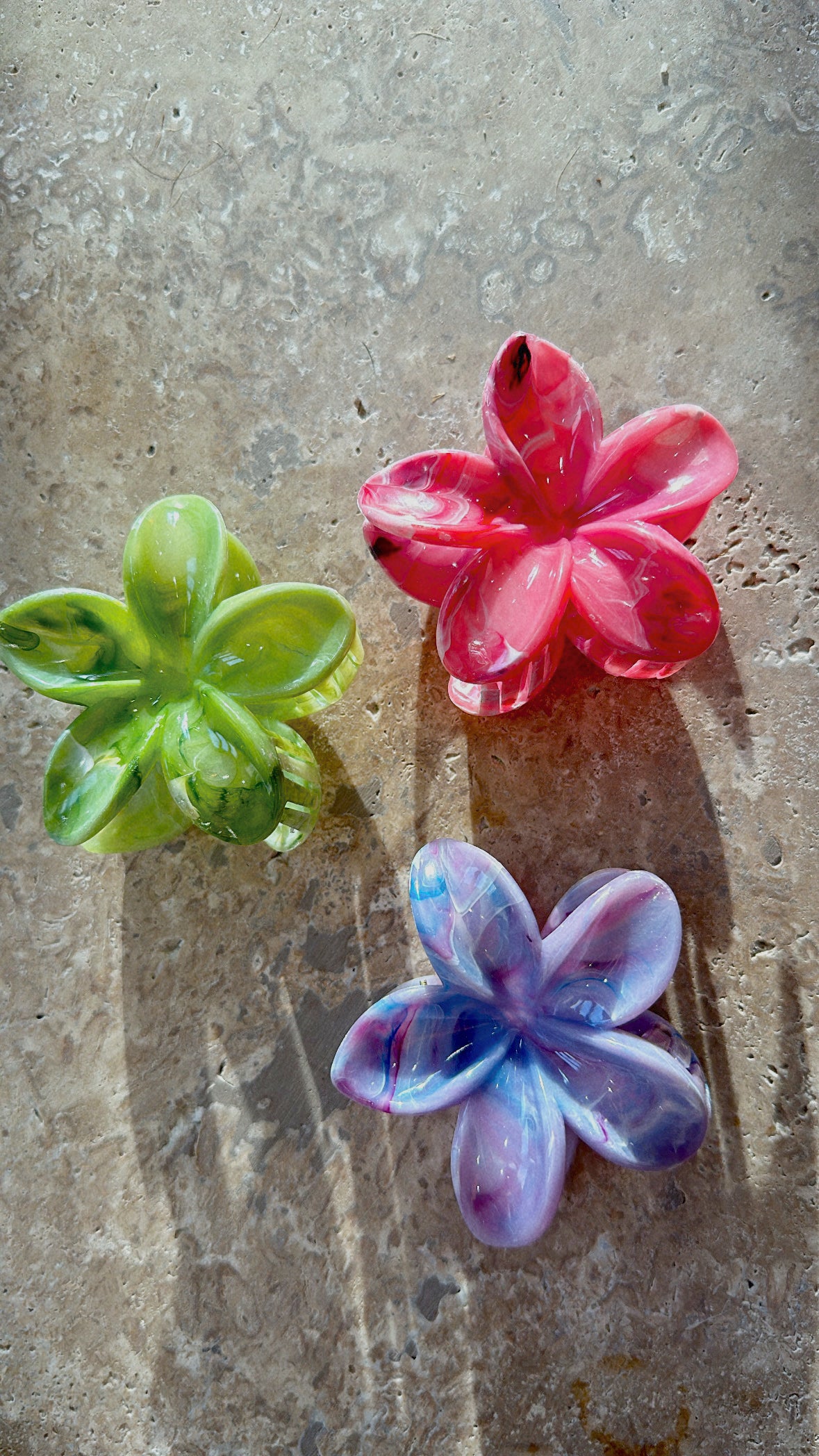 Pince violette marbrée