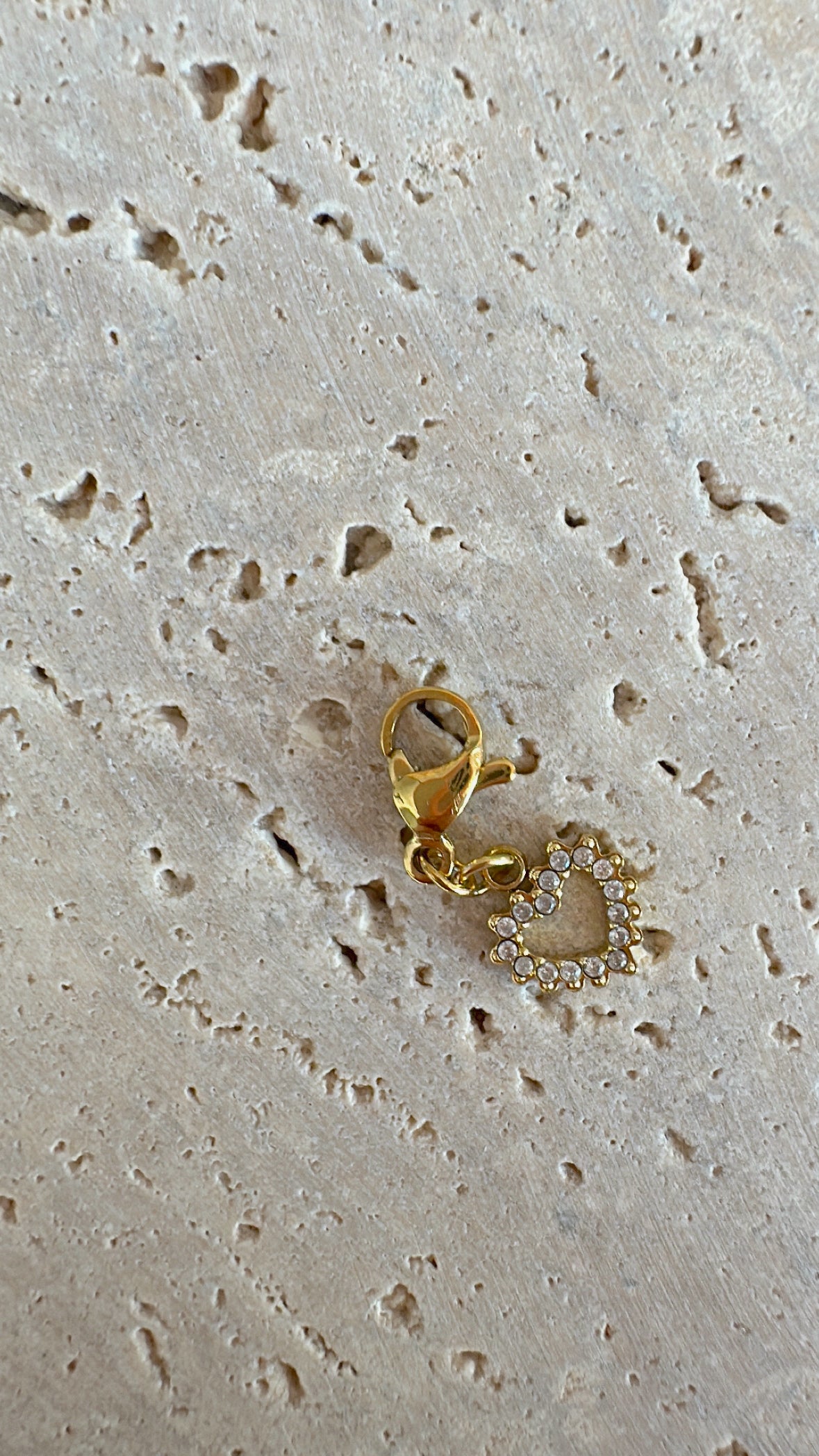 Charm Cœur strass