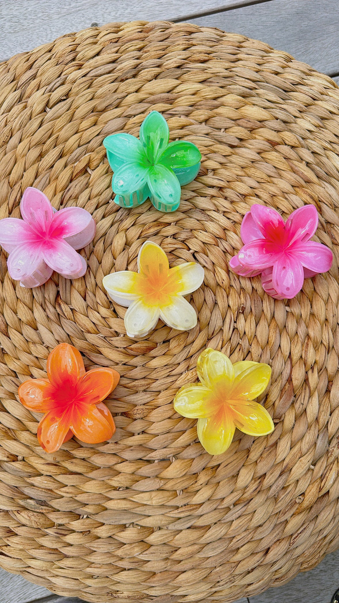 Pince à cheveux fleur de tiaré