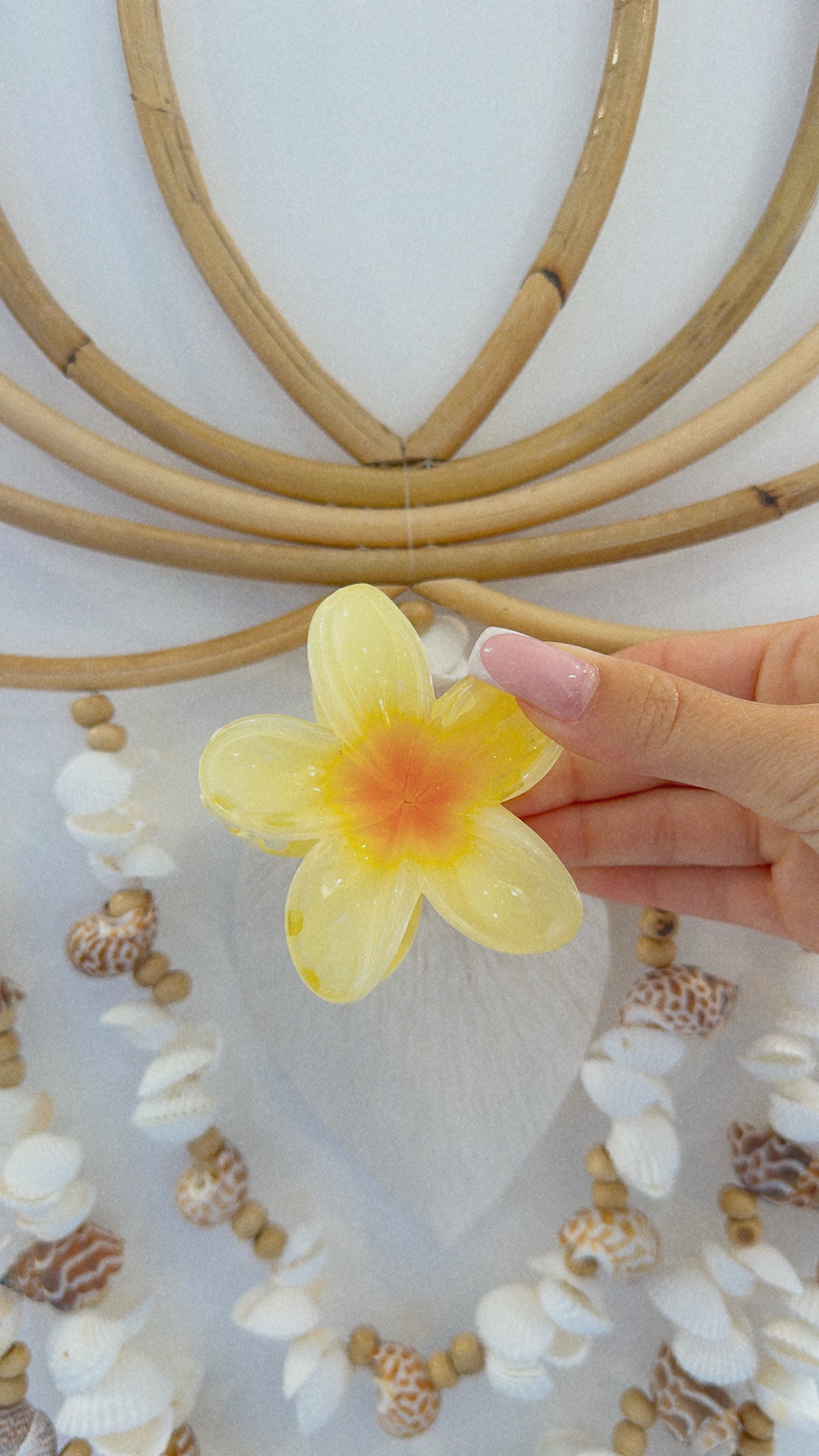 Pince à cheveux fleur de tiaré
